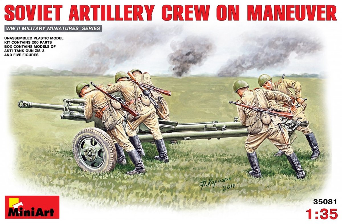 Miniart - Soviet Artillery Crew On Maneuver (Min35081) - modelbouwsets, hobbybouwspeelgoed voor kinderen, modelverf en accessoires