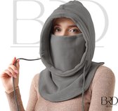 BRD Australian Velvet Fleece Balaclava / Balaclava Grijs | Cache-cou masque buccal chapeau d'hiver unisexe taille unique