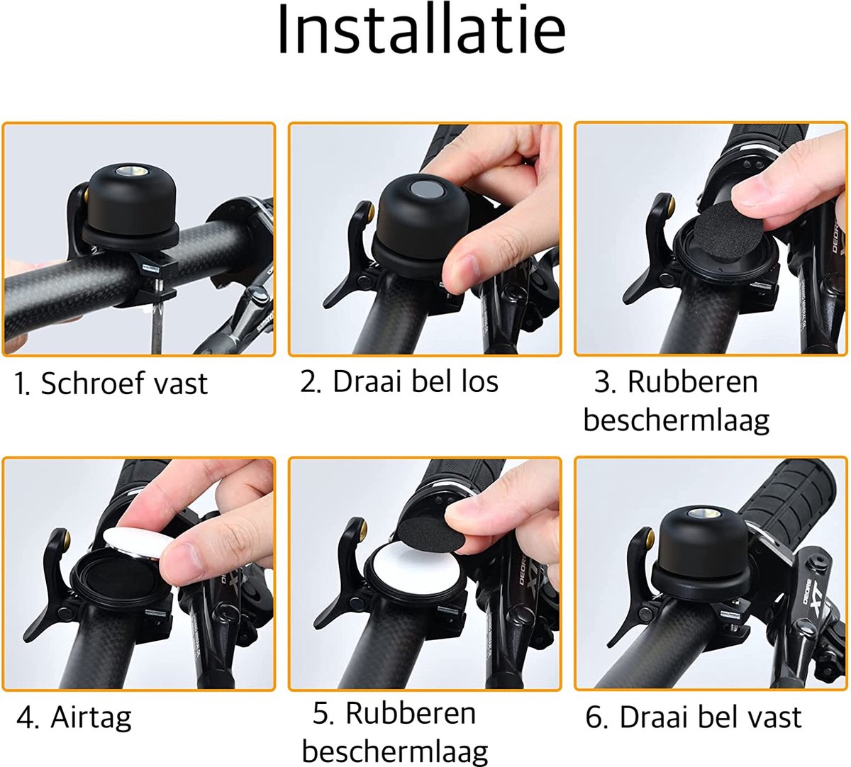 KLARC™ Apple AirTag Fietsbel 2023 Hoge kwaliteit Waterdicht