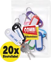 Combi-Label Étiquette de clé - Étiquettes de clé - Porte-clés - Porte-clés - Étiquette nominative - 20x
