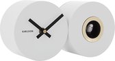 Karlsson Duo Cuckoo - Horloge murale - Horloge à coucou - Acier - 26x13x7,2cm - Wit