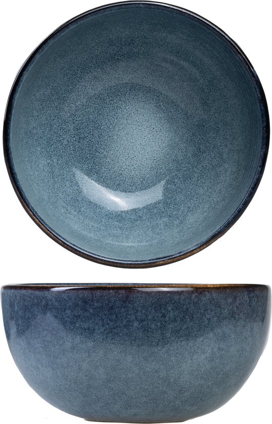 Kom met blauwe stip, organisch, porselein, 12 cm online kopen?| Dille