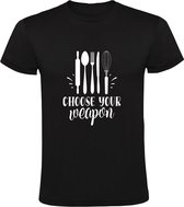Choose your weapon Heren T-shirt | kok | keuken | kok | chef | restaurant | horeca
