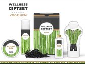 Geschenkset ''Wellness" - 4 Producten | Cadeau Man - Giftset - Luxe Cadeaubox - Gift Set - Bamboe - Douchegel - Deodorant - Scrubzout - Styling Gel - Verjaardag - Vaderdag - Vader - Broer - Vriend