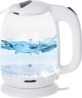 Mesko 1302W - Bouilloire - Glas - Wit - 1,7 litre - 2200 Watt