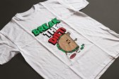 Shirt - Break the diet - Wurban Wear | Grappig shirt | Dieet | Unisex tshirt | Fast food | Airfryer | Sport | Verwenpakket | Wit & Zwart