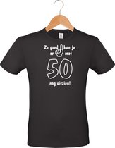 Mijncadeautje - Leeftijd T-shirt - Zo goed kun je er uitzien 50 jaar - Unisex - Zwart (maat M)