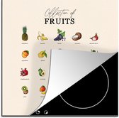 KitchenYeah® Inductie beschermer 78x78 cm - Fruit - Eten - Keuken - Kookplaataccessoires - Afdekplaat voor kookplaat - Inductiebeschermer - Inductiemat - Inductieplaat mat - Cadeau voor vrouw