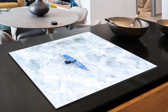 KitchenYeah® Inductie beschermer 78x78 cm - Sport - Surfen - Golven - Kookplaataccessoires - Afdekplaat voor kookplaat - Inductiebeschermer - Inductiemat - Inductieplaat mat