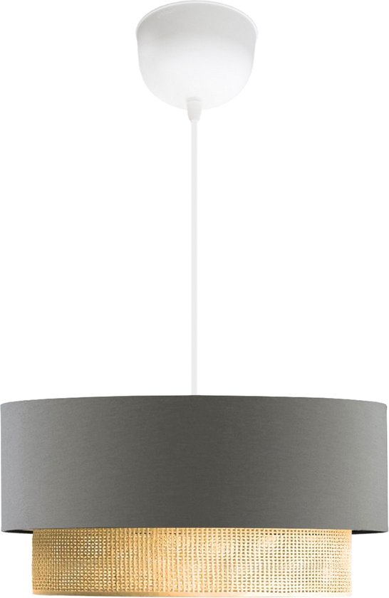 Design hanglamp Loughborough E27 wit grijs en geel