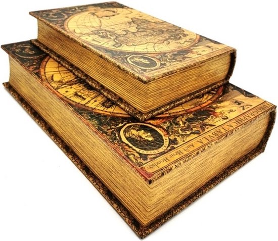 Artemio - Boekvormige doos (21,7 x 5,71 x 17,78 cm hout), beige kleur