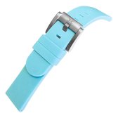 Marc Coblen / TW Steel Lichtblauw Silicone Rubber Horlogeband Stalen Gesp - 22mm