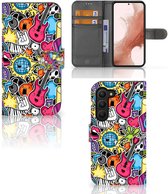 Telefoonhoesje Portemonnee Geschikt voor Samsung Galaxy S23 GSM Hoesje Punk Rock