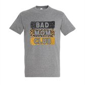 T-shirt Bad mom club - Grey Melange T-shirt - Maat XL - T-shirt met print - T-shirt dames