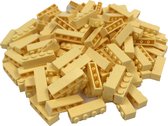 100 Bouwstenen 1x4 | Lichtgeel | Compatibel met Lego Classic | Keuze uit vele kleuren | SmallBricks