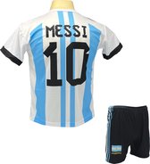 Messi Argentine | Ensemble maillot + short de Voetbal - Tenue de championnat d'Europe / Coupe du monde de football - Taille 152