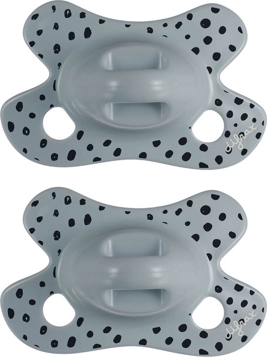 Difrax - fopspeen - Natural 20 maanden - siliconen - stone stains