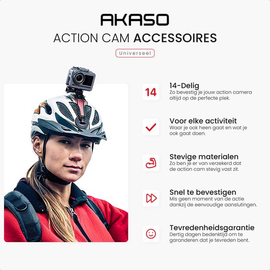 AKASO Accessoires de vêtements pour bébé 14 en 1 pour Action Camera -  Selfie Stick