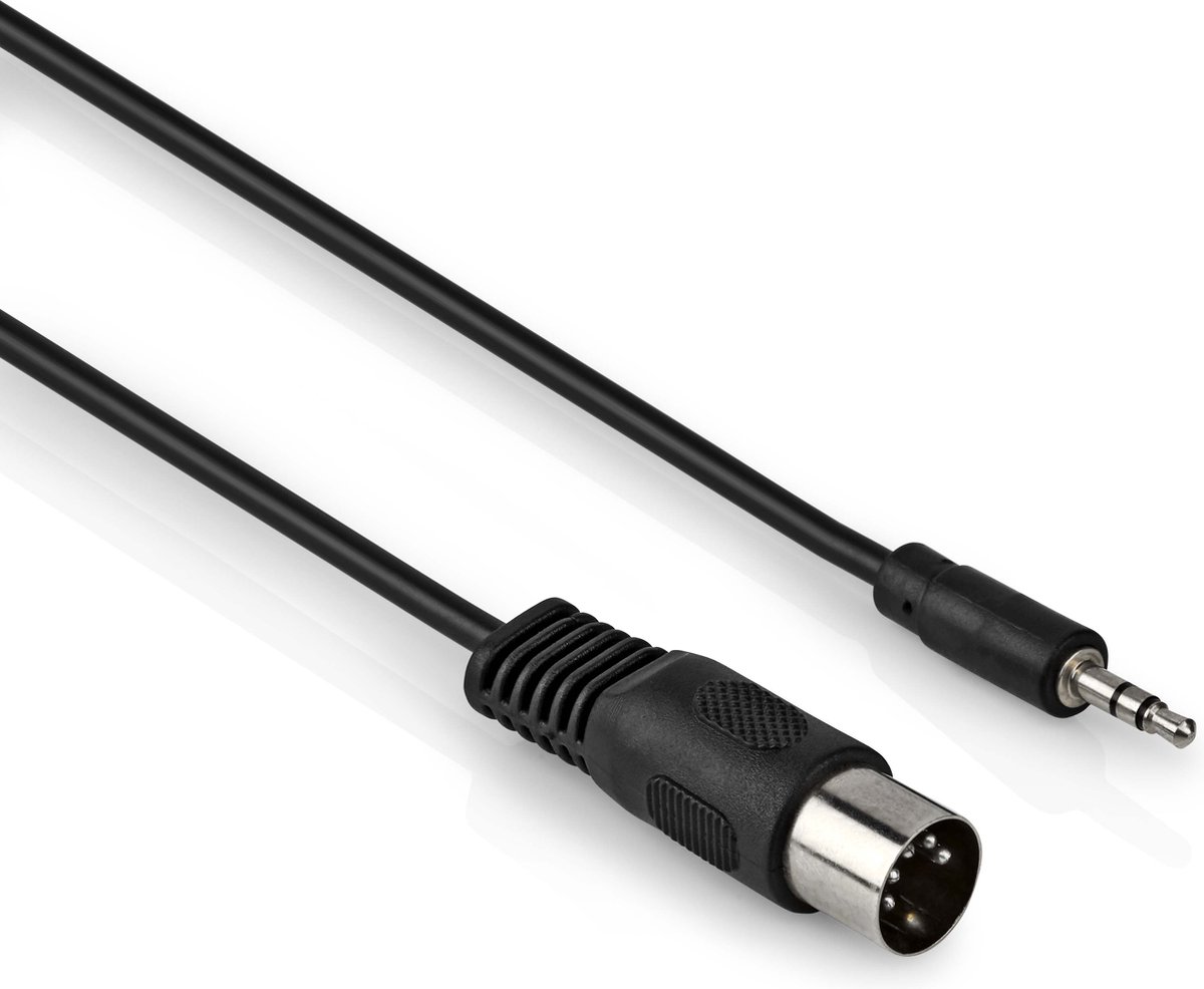 DIN naar Jack kabel - 5-polig - 3.5mm - 2 meter - Zwart - Allteq