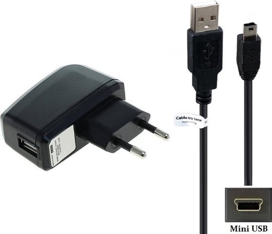 Chargeur 2.0A + câble Mini USB 2.0m. Adaptateur de chargeur avec cordon  robuste pour... | bol