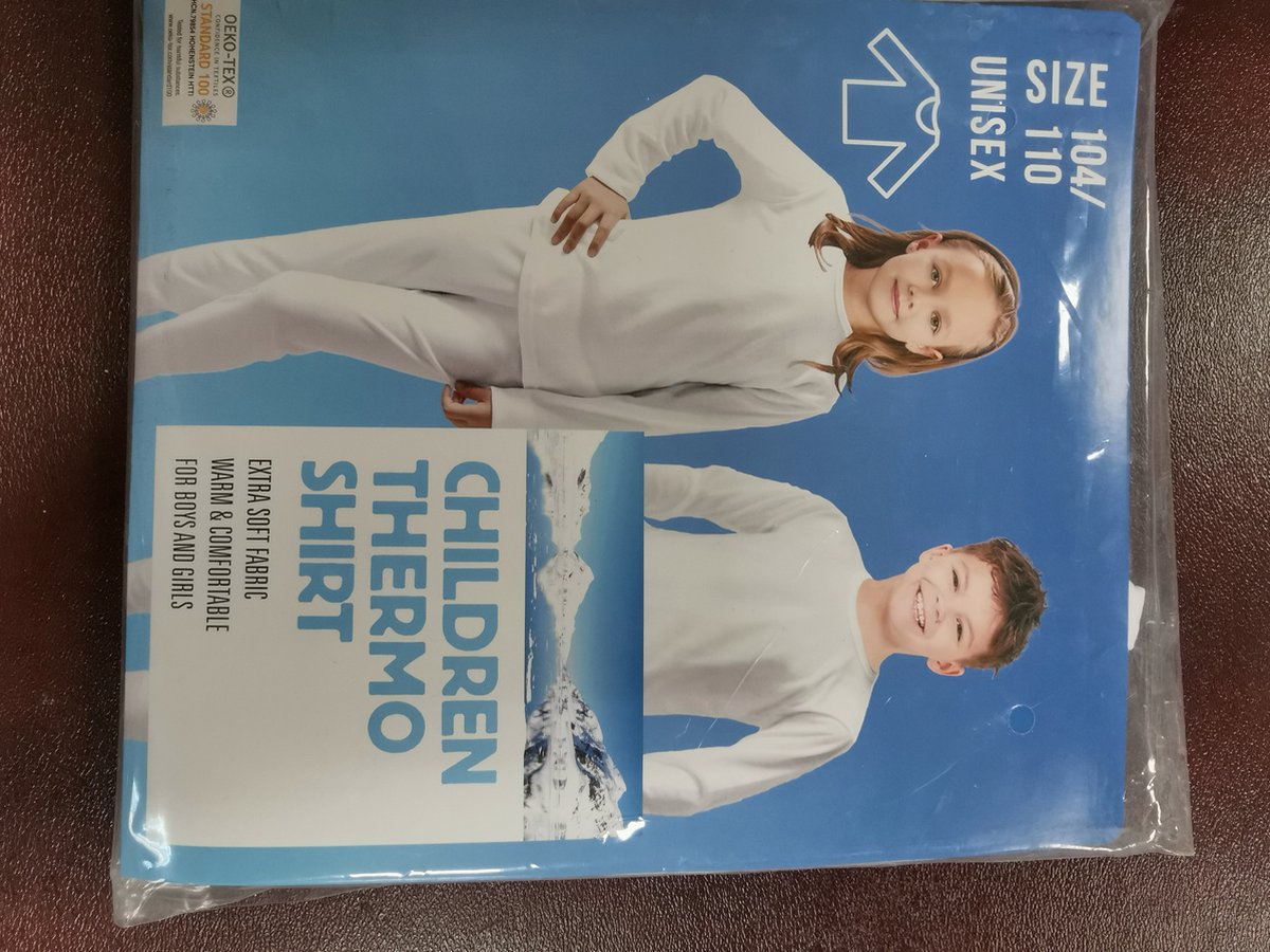 CHILDREN THERMO SHIRT WIT 104/110
