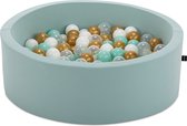 Ballenbak babys - Mint - 200 ballen in de kleuren Wit, Mint, Transparant en Goud - Ballenbak baby - Ballenbakken - Ballenbak baby