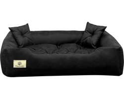 Kingdog - Honden- en kattenbed - Microvezel - 80x60 / 100x75 cm - zwart