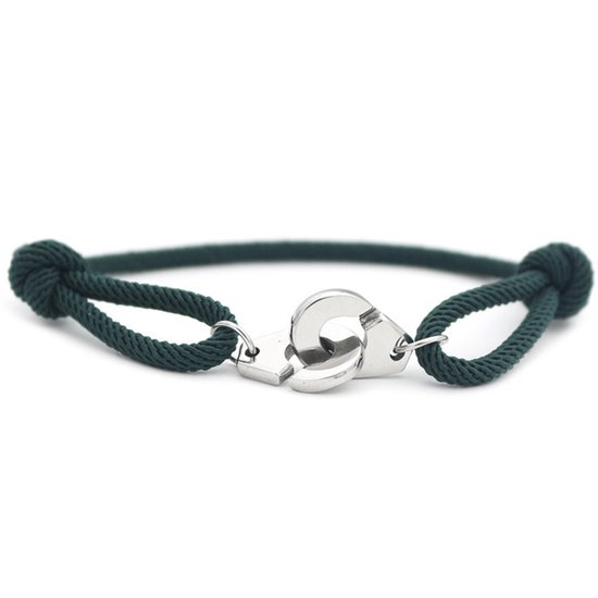 Bracelet Kungu ligne majestueuse en corde de luxe pour homme et femme - Blauw Vert - Ajustable - Cadeau - Cadeau - Pour Homme - Femme - Bracelet - Bijoux