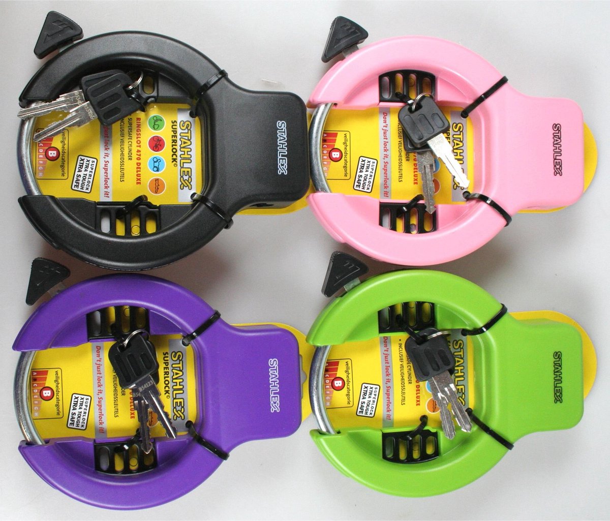 Benson Deluxe ringslot - stevig en duurzaam - mix van trendy kleuren