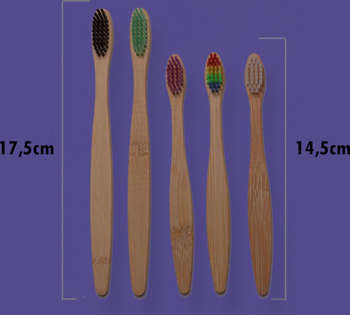 Bamboe tandenborstels Familie set (5st) - Gratis verzending - Tandenborsel - Bamboo - Duurzaam en milieuvriendelijk - Perfect voor dagelijks gebruik - Eco-vriendelijk - kindertandenborstel - Bamboo tandenborstel