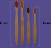 Bamboe tandenborstels familie set (4st) - Gratis verzending - Bamboo - Tandenborstels voor het hele gezin - Duurzaam en milieuvriendelijk - Perfect voor dagelijks gebruik - Eco-vriendelijke - Bamboo Tandenborstel - Kindertandenborstel