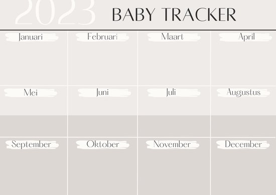 Baby tracking poster - A3 - Incl. Stickers! - MAEVE
