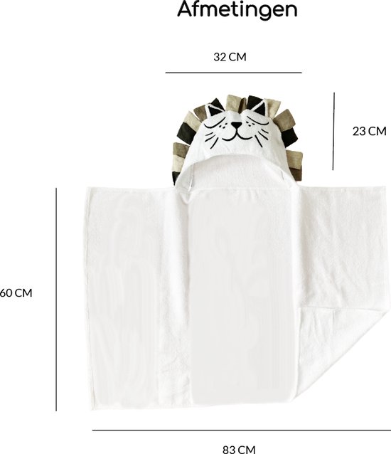 Gabby's Poppenhuis Poncho Badcape Duo - 60 x 120 cm - Katoen