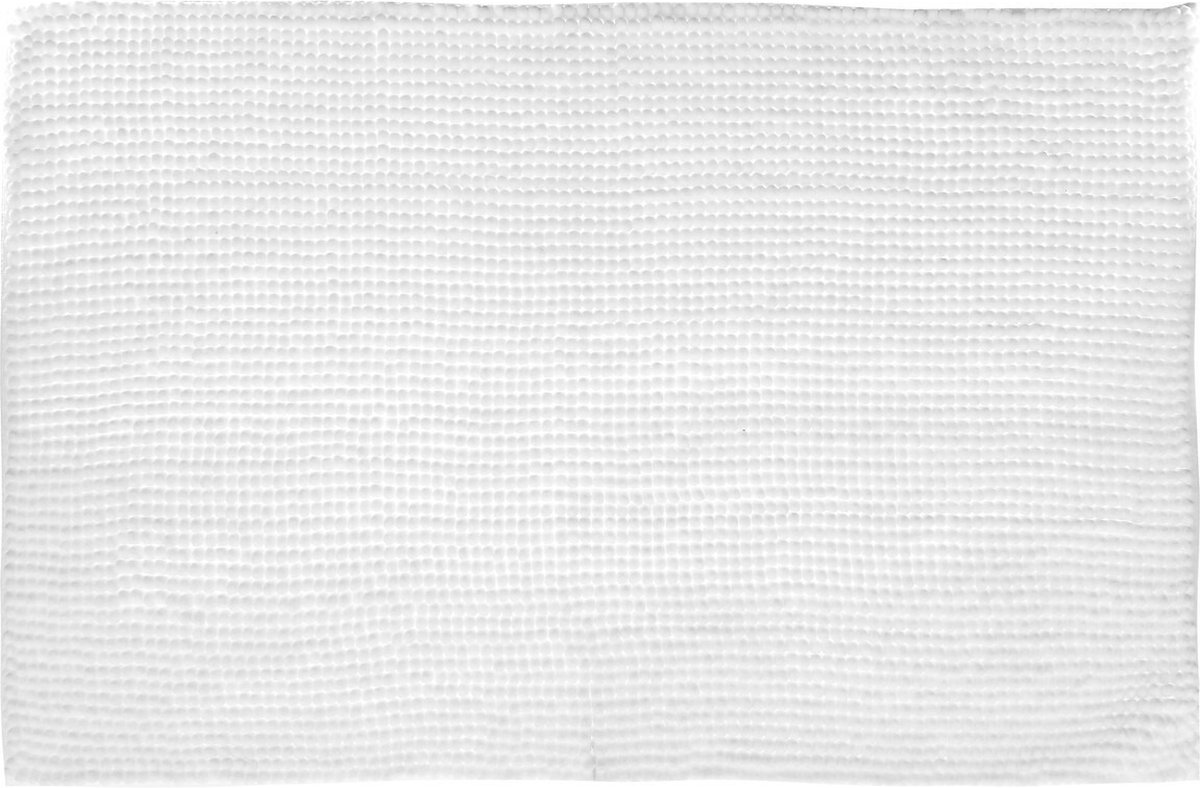 Atmosphera Badkamer kleedje/badmat voor de vloer - 50 x 80 cm - wit