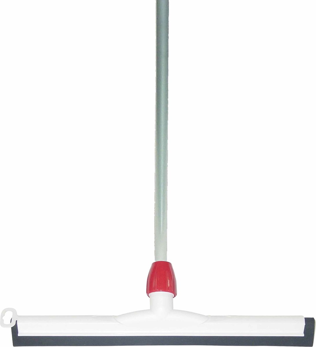 Vloertrekker/douchetrekker Voor Water Metaal/hard Rubber 60 Cm Met Houten Steel 150 Cm Vloerwissers