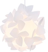 kwmobile puzzle abat-jour design fleur - 26 cm de diamètre DIY abat-jour plafonnier - Pour plafonniers suspendus - Taille M, blanc