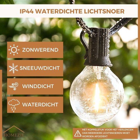 Homèlle Lichtsnoer - Warm-wit - 6 Meter - 50 LEDs - Inclusief
