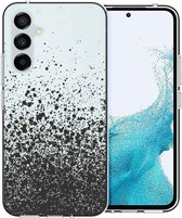 iMoshion Hoesje Geschikt voor Samsung Galaxy A54 (5G) Hoesje Siliconen - iMoshion Design hoesje - Transparant / Splatter Black