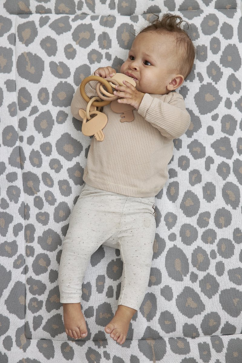 Meyco boxkleed Leopard Sand Melange