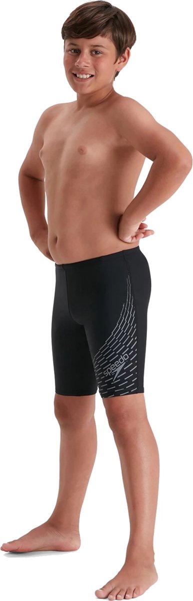 Speedo Medley Logo Jammer Zwart/Grijs Jongens Sportzwembroek — afbeelding 10