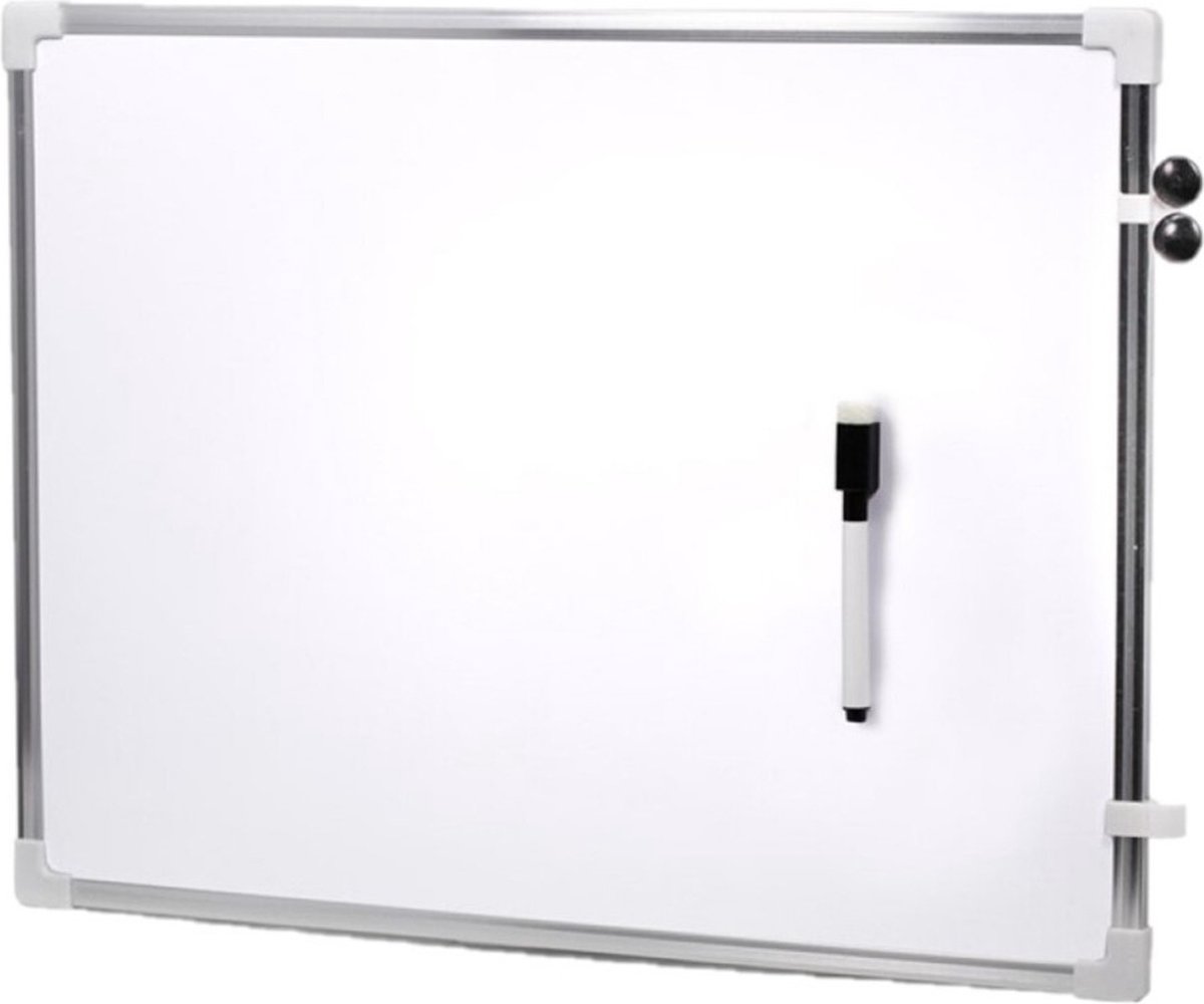 Concorde Magnetisch whiteboard - met marker met wisser - 80 x 60 cm - schoolbord - Kantoorbenodigdheden