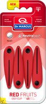 Dr. Marcus Easy Clip Red Fruits luchtverfrisser met neutrafresh technologie - Autogeurtje voor in de auto - Tot 45 dagen geurverspreiding - 4 clips voor 4 sterktes