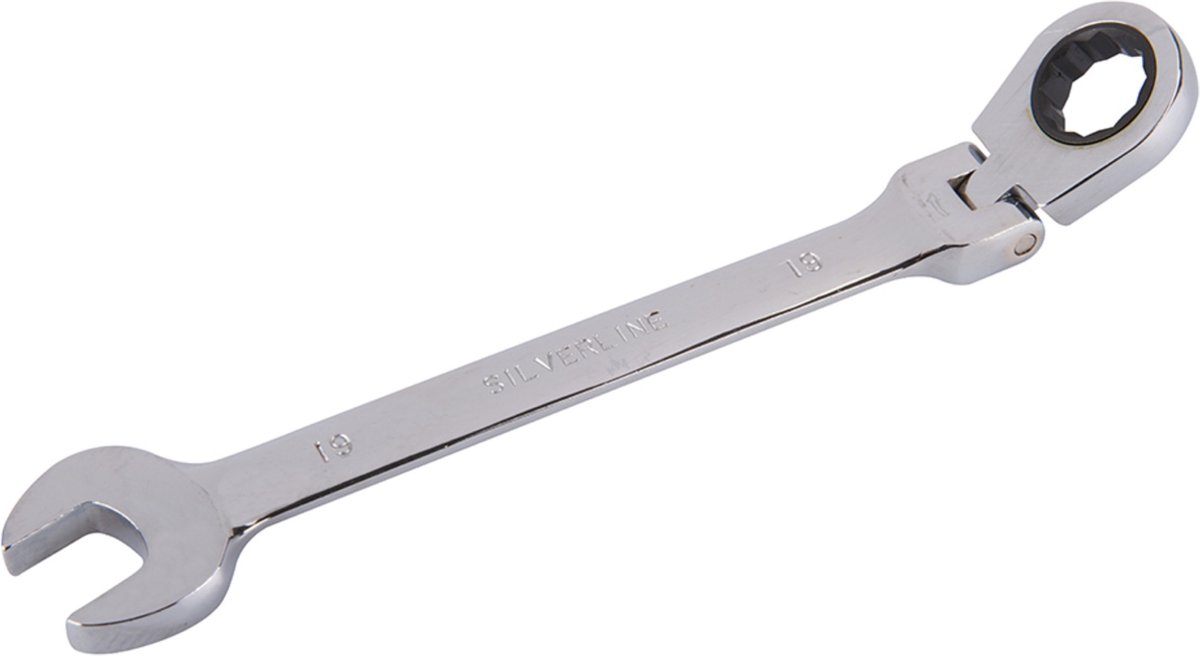 Silverline Flexibele steek-ringratelsleutel 19 mm