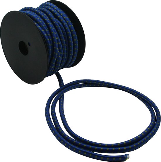 Benson Elastiek op rol - 20 meter - 8 mm - weerbestendig - blauw/geel van Benson — afbeelding 5