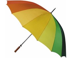 Benson Paraplu golfmodel - regenboogkleuren - 130 cm - 16 banen - gaypride