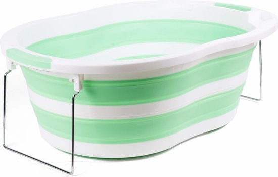 Product: Benson Babybadje - Opvouwbaar - 70 x 46.5 x 23 cm - Groen/Wit, van het merk Benson