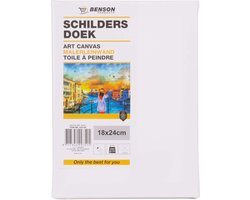 Benson Schildersdoek - 18 x 24 cm - blanco canvas - katoen - 280 grams