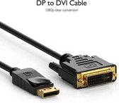 Adaptateur Techvavo® DisplayPort vers DVI - Câble DP vers DVI - Résolution Full HD 1080P - 1,8 mètre