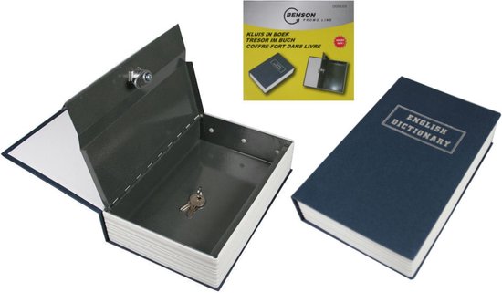 Benson Boekenkluis - Discrete opslag - Inclusief 2 sleutels - 240 x 150 x 55 mm