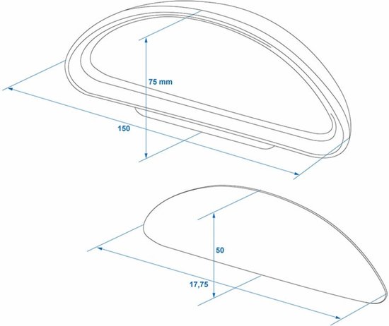 Miroir d'angle mort XL, modèle fixe